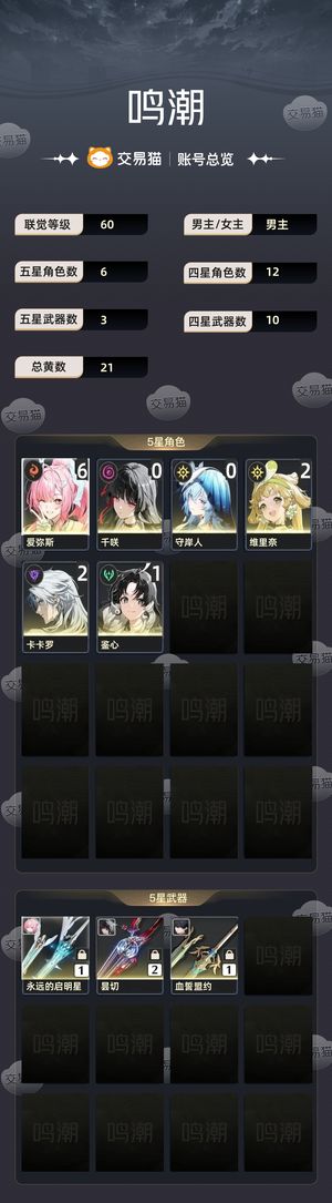 鸣潮【60级】 61爱弥斯 配千咲和守岸人