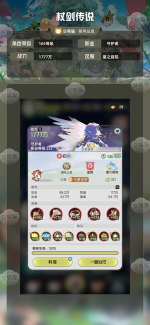 杖剑传说【165级 】 半新区骑士