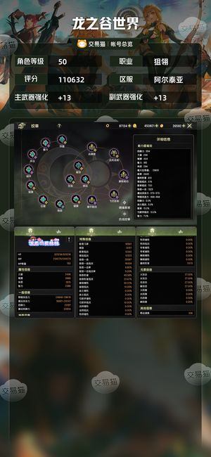 龙之谷世界【50级 】11万菊花妹绝版L宠