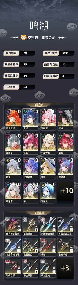 鸣潮【80级】 01小爱＋170抽