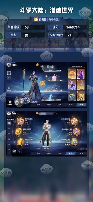 斗罗大陆：猎魂世界【63级】月华 九宝 阿银 唐三带神赐