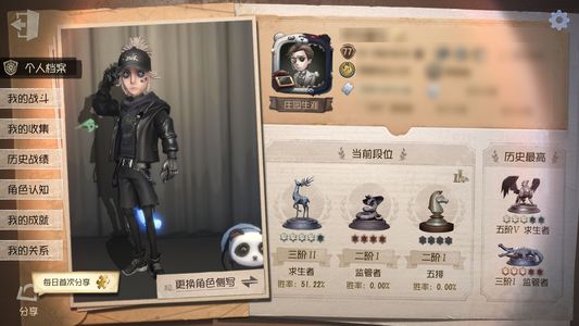 第五人格【77级】前锋一限弓箭一限文豪三金