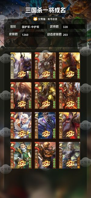 三国杀一将成名（三国杀十周年）【苹果版】【国护军-中护军】武陆逊威孙尚香威孙权威马超