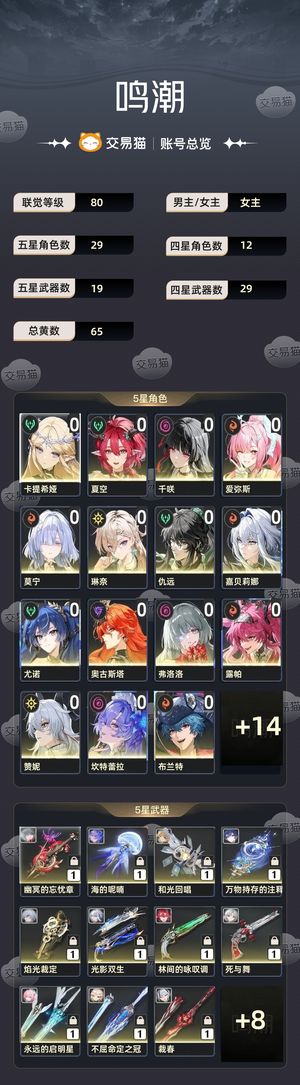 鸣潮【80级】 退坑不玩回血