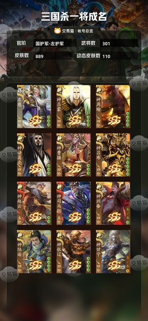 三国杀一将成名（三国杀十周年）【国护军-左护军】 国护军多祈福多动皮多资源捡漏号