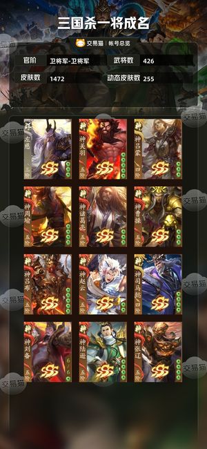 三国杀一将成名（三国杀十周年）【卫将军-卫将军】 武陆逊，七神武二威，20宝玉