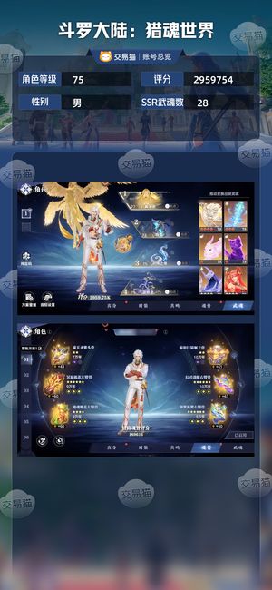 斗罗大陆：猎魂世界【75级】 自己看吧玩不下去了有永恒卡