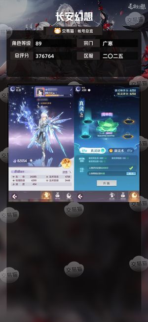 长安幻想【广寒89级总评分376764】89级13段毕业法宝广寒