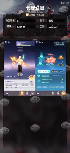 长安幻想【普陀87级总评分325636】三卡双神毕业