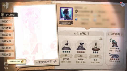 第五人格【28级】跛脚羊限定金 蓝玫瑰