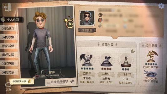 第五人格【37级】 【37级】觉醒skull限定金名誉首席