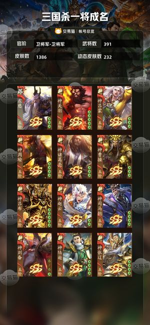 三国杀一将成名（三国杀十周年）【卫将军-卫将军】武陆逊威孙权神张飞神黄忠袁胤