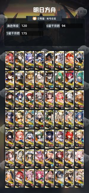 明日方舟【120级】 该有的基本都有