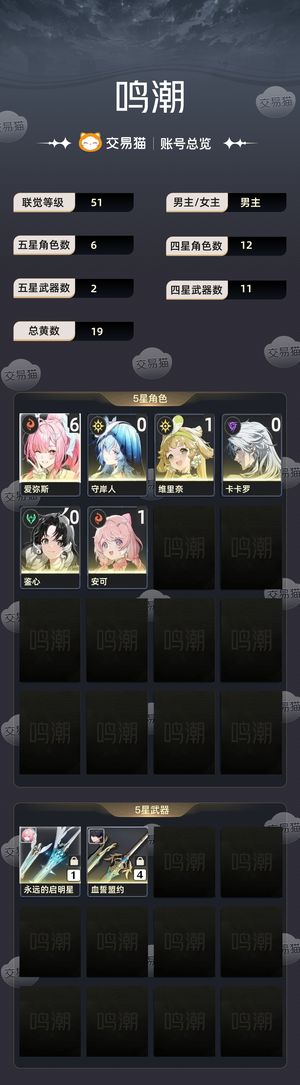 鸣潮【51级】 自玩号61爱弥斯 守岸人