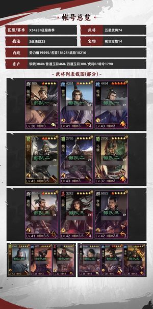 率土之滨试师五队标配13把宝物