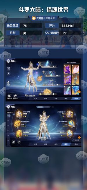 斗罗大陆：猎魂世界【75级】3.4万两队神赐全150天月卡