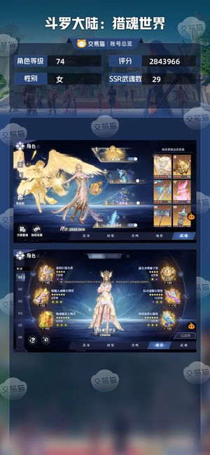 斗罗大陆：猎魂世界【苹果版】【74级】全部红5神赐拉满氪度 10万3