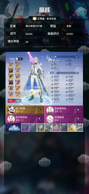 晶核【龙尉战力92203】枪侍倒金号