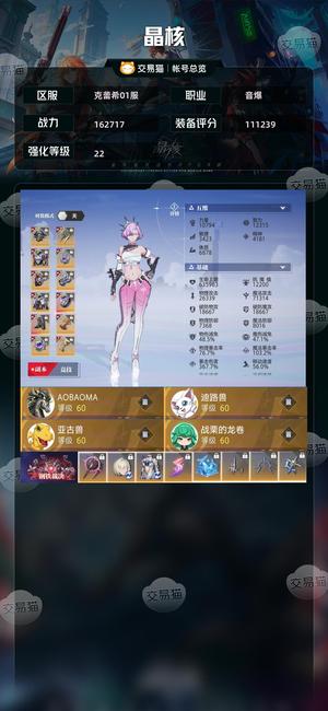 晶核【音爆战力162717】22武器223共鸣全身无损