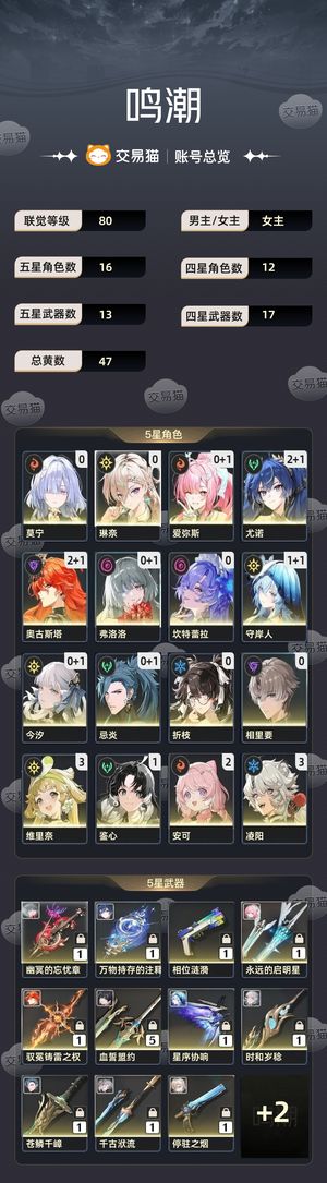 鸣潮【80级】 21日月11守聚爆队