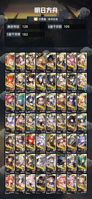 明日方舟【120级】377干员百时装大佬充值