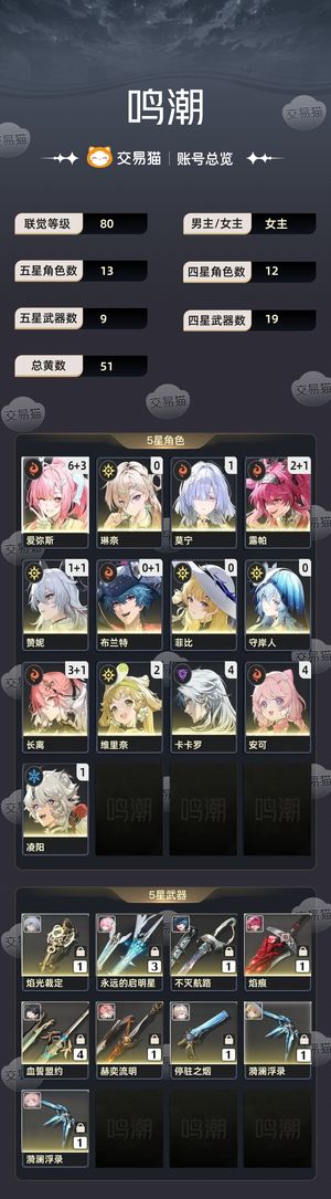 鸣潮【80级】 6 3爱弥斯1.5w星声