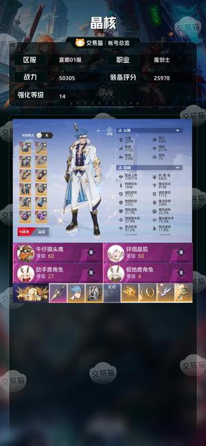 晶核【战力50305】 天空全套，两件本命