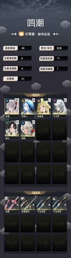 鸣潮【50级】 61绯雪 科技