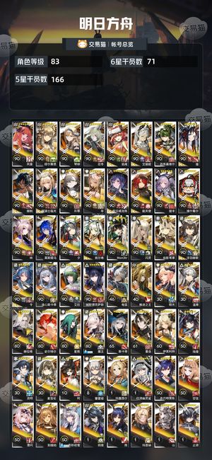 明日方舟【83级】明日方舟成品号