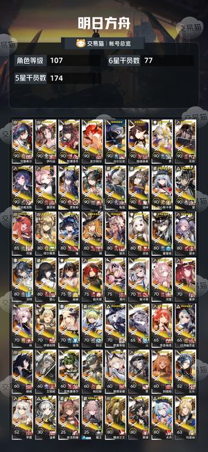 明日方舟【107级】 可露希尔凛冬望酒神六星