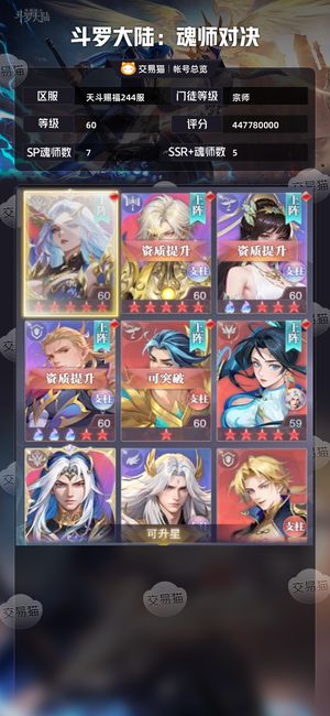 斗罗大陆：魂师对决【宗师,60级】 不想玩了，看图吧