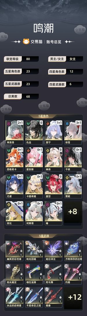 鸣潮【80级】 买到就是赚到