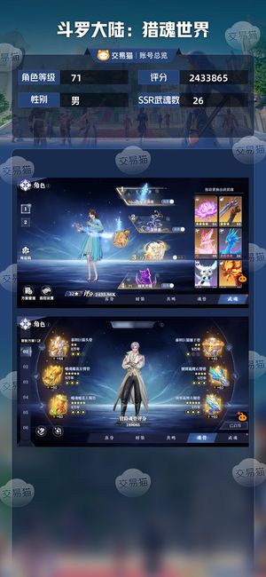 斗罗大陆：猎魂世界【71级】红五虎猫神赐红天使永久卡最低价