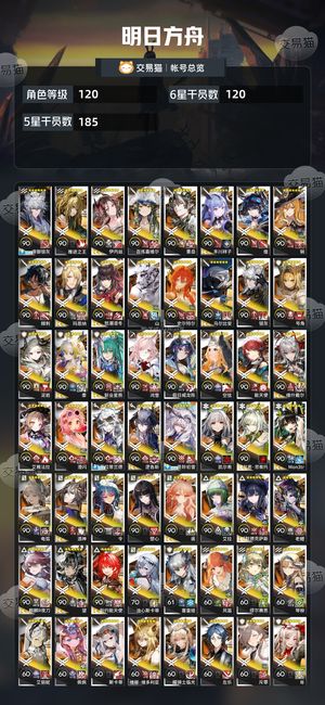 明日方舟【120级】 全限定角色全联动，高练度