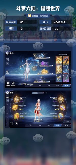 斗罗大陆：猎魂世界【80级】双月卡，5星躯干双神赐千仞雪