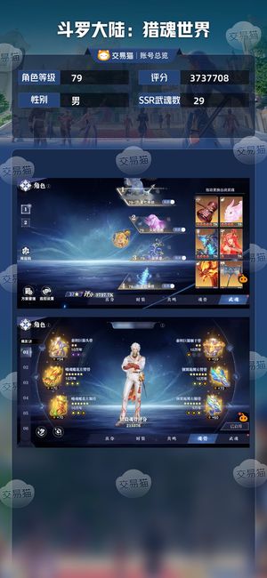 斗罗大陆：猎魂世界【79级】在榜氧满神赐双月卡星神玉950
