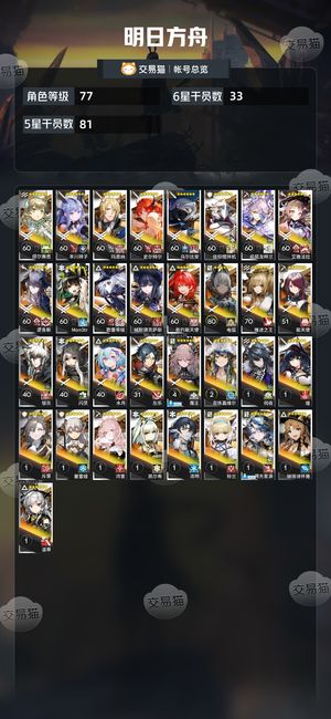 明日方舟【77级】 mujika全员带皮肤，活绑