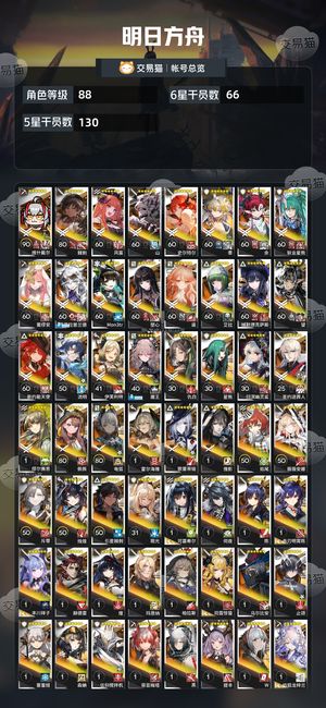 明日方舟【88级】 活绑ew有愚人节皮肤祥子全员