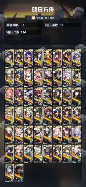 明日方舟【97级】 初雪望遥罗天猫小猫酒神可露梓兰