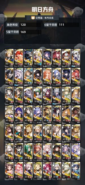 明日方舟【120级】 满潜益达塑心，限定多，多个主题