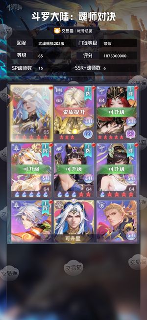 斗罗大陆：魂师对决【宗师,65级】 急出150不讲价