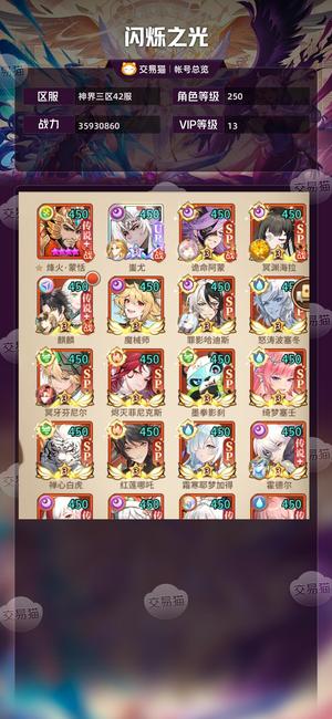 闪烁之光【VIP13,等级250】