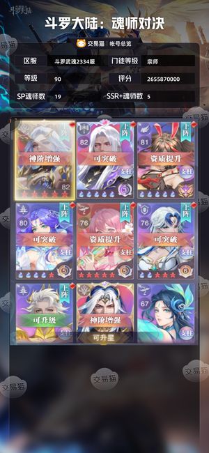斗罗大陆：魂师对决【宗师,90级】 红5黑皮神雪21sp彩5剑仙
