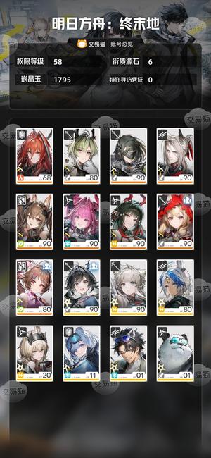 明日方舟：终末地【58级】 基本上有的角色都有了(已毕业)