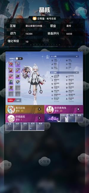 晶核【霜伶战力16384】 三无号新区蒲公英9服