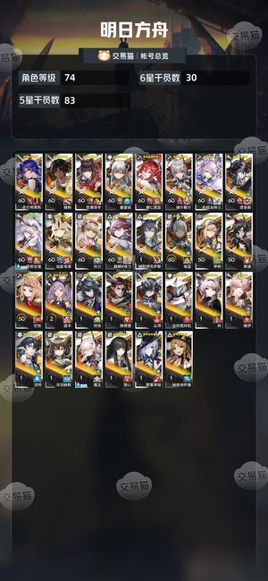 明日方舟【74级】 700 至纯原石