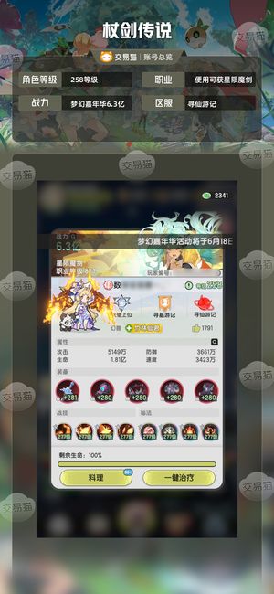 杖剑传说【苹果版】【258级 】35万顶氪斗士