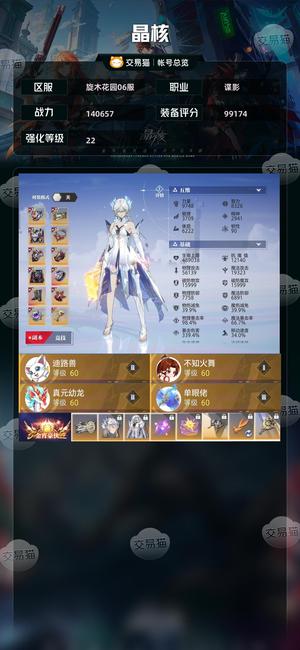 晶核【谍影战力140657】14W战力无损碟影
