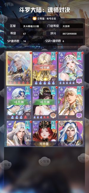 斗罗大陆：魂师对决【大宗师,67级】 极品大宗师排名靠前