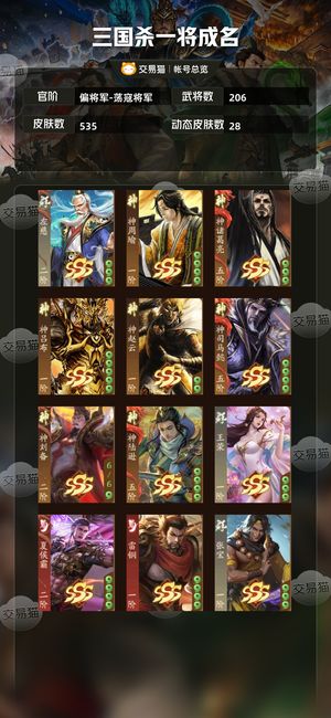 三国杀一将成名（三国杀十周年）【偏将军-荡寇将军】 三国杀十周年